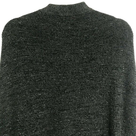 NIC + ZOE Cape Cardigan Women M/L Black Green Knit Poncho - Picture 5 of 7